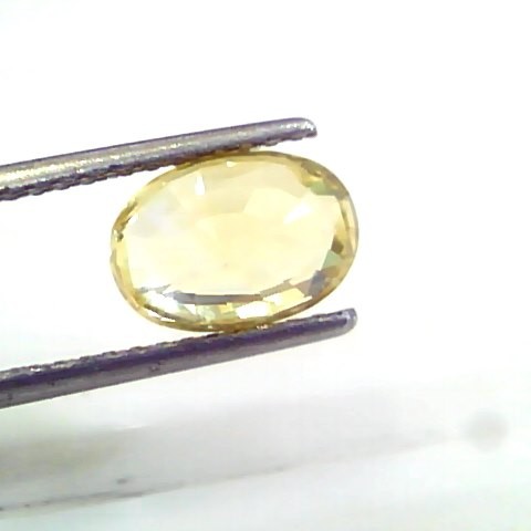 3.08 Ct 5.15 Ratti Unheated Untreated Natural Ceylon Yellow Sapphire