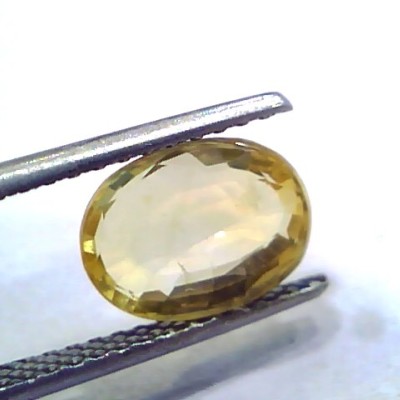 3.10 Ct GII Certified Unheated Untreated Natural Ceylon Yellow Sapphire