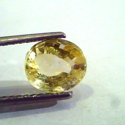 3.07 Ct Unheated Untreated Natural Ceylon Yellow Sapphire Pukhraj