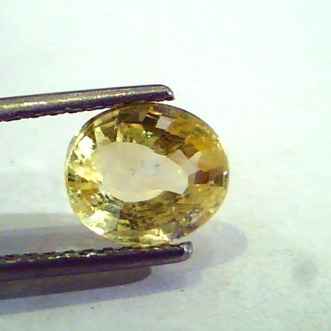 3.07 Ct Unheated Untreated Natural Ceylon Yellow Sapphire Pukhraj
