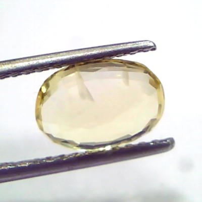 3.10 Ct GII Certified Unheated Untreated Natural Ceylon Yellow Sapphire