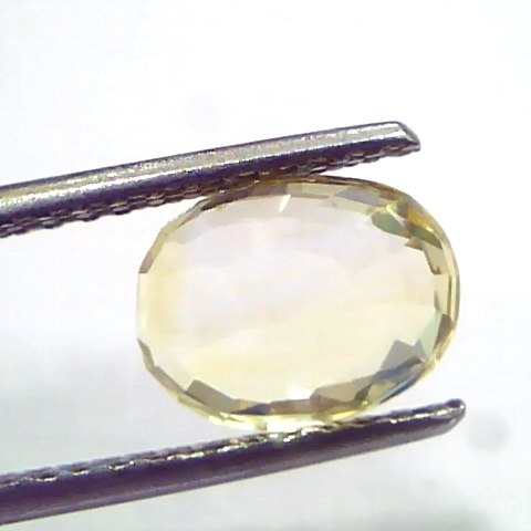 3.10 Ct GII Certified Unheated Untreated Natural Ceylon Yellow Sapphire