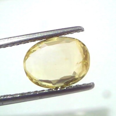 3.10 Ct Unheated Untreated Natural Ceylon Yellow Sapphire Pukhraj