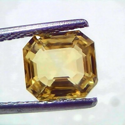 3.11 Ct IGI Certified Unheated Untreated Natural Ceylon Yellow Sapphire AAAAA