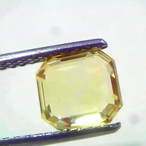 3.11 Ct IGI Certified Unheated Untreated Natural Ceylon Yellow Sapphire AAAAA