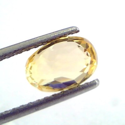 3.11 Ct IGI Certified Unheated Untreated Natural Ceylon Yellow Sapphire