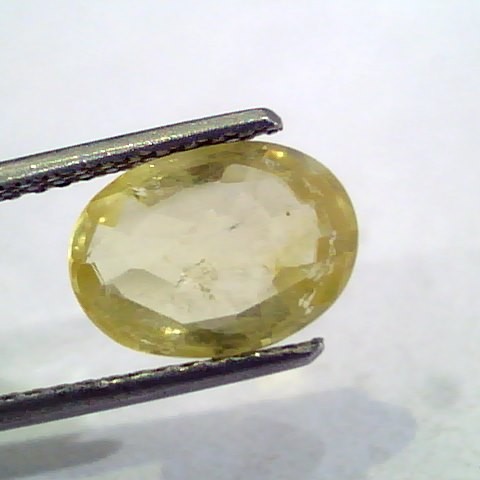3.11 Ct Unheated Untreated Natural Ceylon Yellow Sapphire Gems