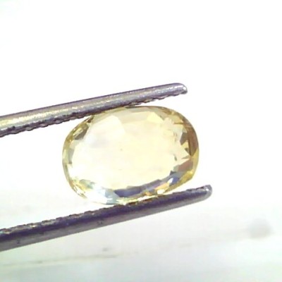 3.14 Ct 5.25 Ratti Unheated Untreated Natural Ceylon Yellow Sapphire