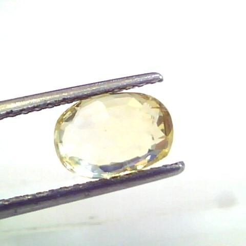 3.14 Ct 5.25 Ratti Unheated Untreated Natural Ceylon Yellow Sapphire