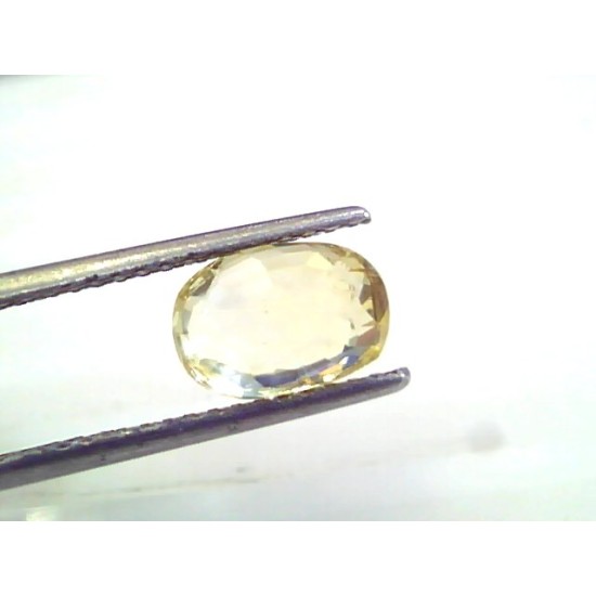 3.14 Ct 5.25 Ratti Unheated Untreated Natural Ceylon Yellow Sapphire