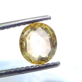 3.13 Ct Certified Unheated Untreated Natural Ceylon Yellow Sapphire