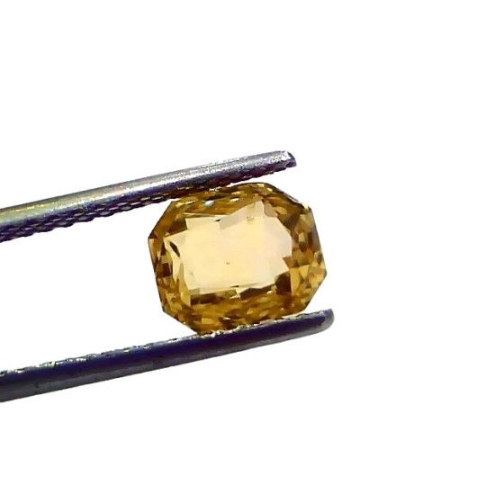 3.13 Ct IGI Certified Unheated Untreated Natural Ceylon Yellow Sapphire AAAA