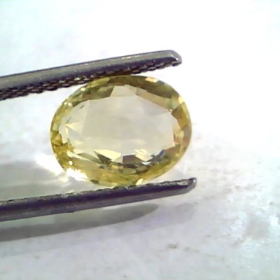 3.14 Ct Unheated Untreated Natural Ceylon Yellow Sapphire Stone
