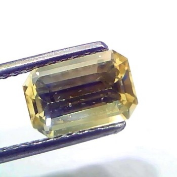 3.14 Ct GII Certified Unheated Untreated Natural Ceylon Yellow Sapphire AAAA