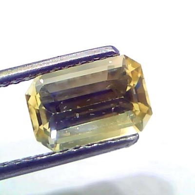 3.14 Ct GII Certified Unheated Untreated Natural Ceylon Yellow Sapphire AAAA
