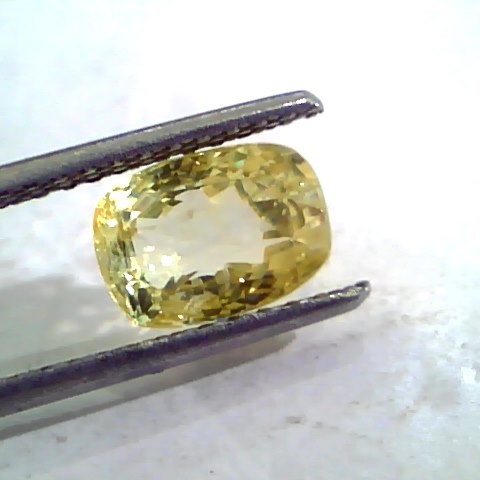 3.14 Ct Unheated Untreated Natural Ceylon Yellow Sapphire Pukhraj