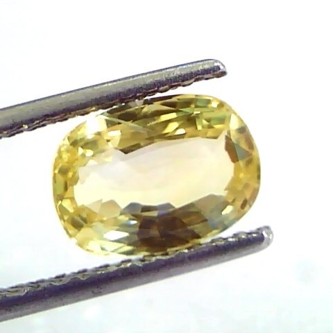 3.14 Ct IGI Certified Unheated Untreated Natural Ceylon Yellow Sapphire