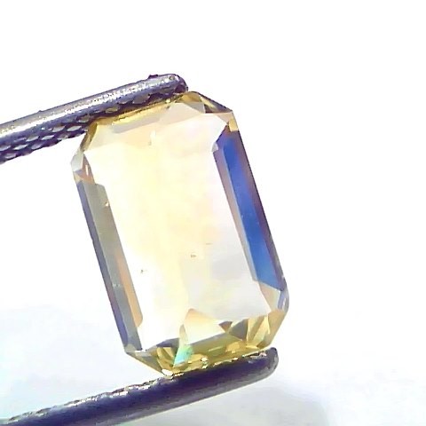 3.14 Ct GII Certified Unheated Untreated Natural Ceylon Yellow Sapphire AAAA