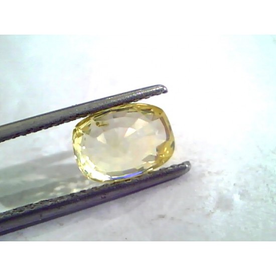 3.14 Ct Unheated Untreated Natural Ceylon Yellow Sapphire Pukhraj