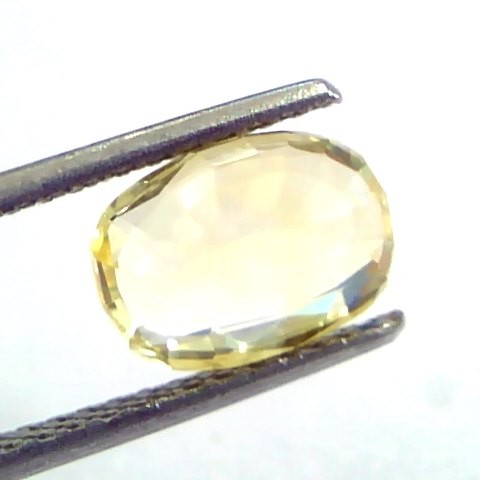 3.14 Ct IGI Certified Unheated Untreated Natural Ceylon Yellow Sapphire