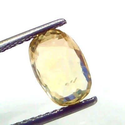 3.14 Ct Certified Unheated Untreated Natural Ceylon Yellow Sapphire Gemstone