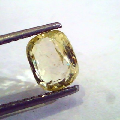 3.14 Ct Unheated Untreated Natural Ceylon Yellow Sapphire Pukhraj