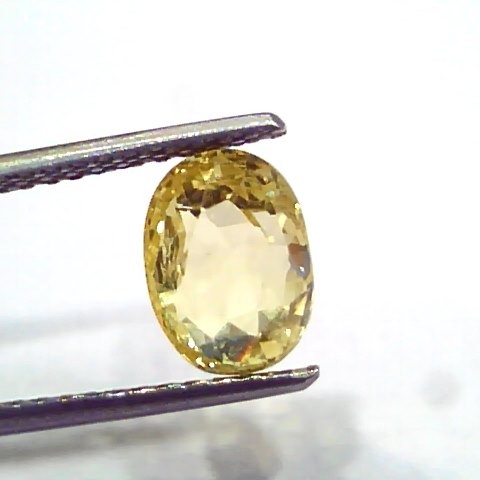 3.15 Ct IGI Certified Unheated Untreated Natural Ceylon Yellow Sapphire