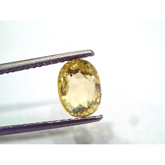 3.15 Ct IGI Certified Unheated Untreated Natural Ceylon Yellow Sapphire