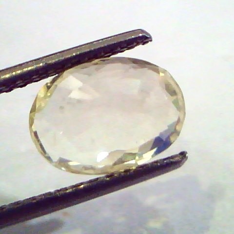 3.21 Ct Unheated Untreated Natural Ceylon Yellow Sapphire Pukhraj