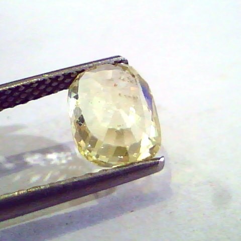 3.14 Ct Unheated Untreated Natural Ceylon Yellow Sapphire Pukhraj