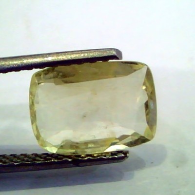 3.21 Ct Unheated Untreated Natural Ceylon Yellow Sapphire Pukhraj
