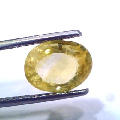3.17 Ct Unheated Untreated Natural Ceylon Yellow Sapphire Gems