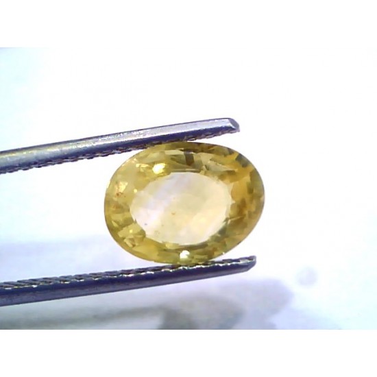 3.17 Ct Unheated Untreated Natural Ceylon Yellow Sapphire Gems