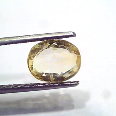 3.18 Ct IGI Certified Unheated Untreated Natural Ceylon Yellow Sapphire