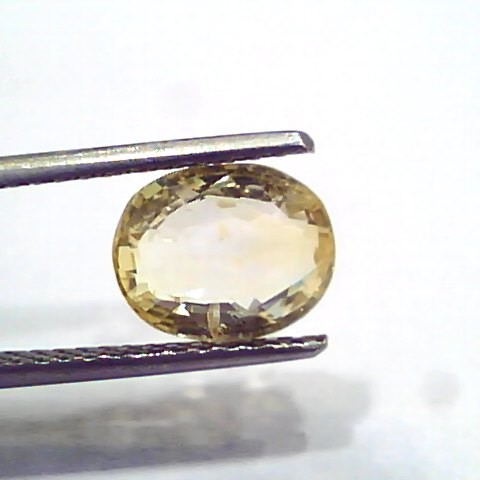 3.18 Ct IGI Certified Unheated Untreated Natural Ceylon Yellow Sapphire
