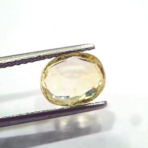 3.18 Ct IGI Certified Unheated Untreated Natural Ceylon Yellow Sapphire
