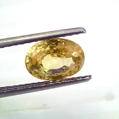 3.20 Ct 5.3 Ratti Unheated Untreated Natural Ceylon Yellow Sapphire