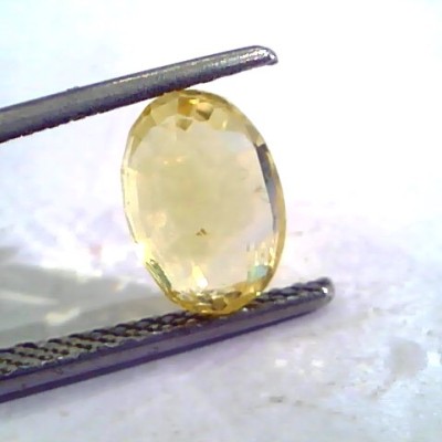 3.19 Ct Unheated Untreated Natural Ceylon Yellow Sapphire Stone