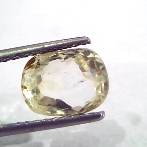 3.25 Ct Unheated Untreated Natural Ceylon Yellow Sapphire Gemstone