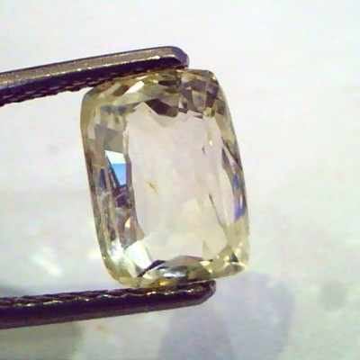 3.26 Ct Unheated Untreated Natural Ceylon Yellow Sapphire Pukhraj