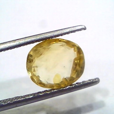 3.23 Ct Unheated Untreated Natural Ceylon Yellow Sapphire Gems