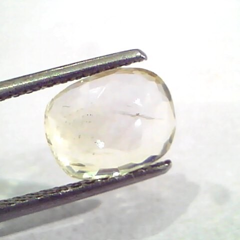 3.25 Ct Unheated Untreated Natural Ceylon Yellow Sapphire Gemstone