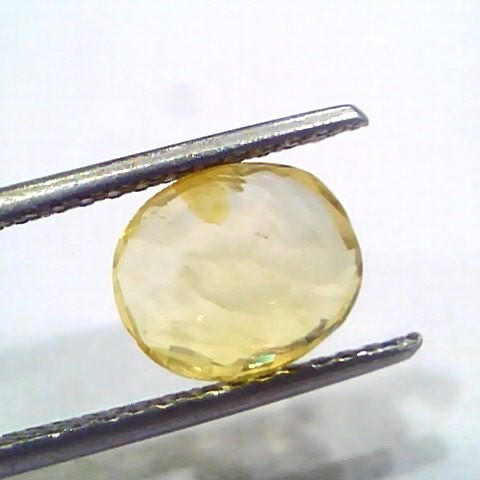 3.23 Ct Unheated Untreated Natural Ceylon Yellow Sapphire Gems