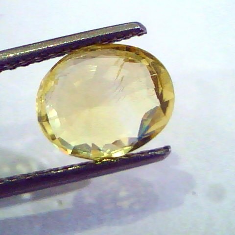 3.20 Ct 5.25 Ratti Unheated Untreated Natural Ceylon Yellow Sapphire