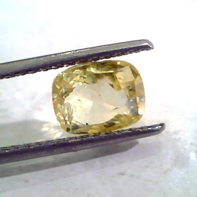 3.21 Ct Unheated Untreated Natural Ceylon Yellow Sapphire Stone