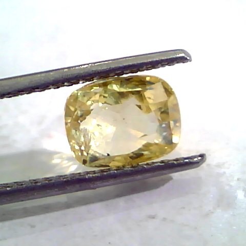 3.21 Ct Unheated Untreated Natural Ceylon Yellow Sapphire Stone