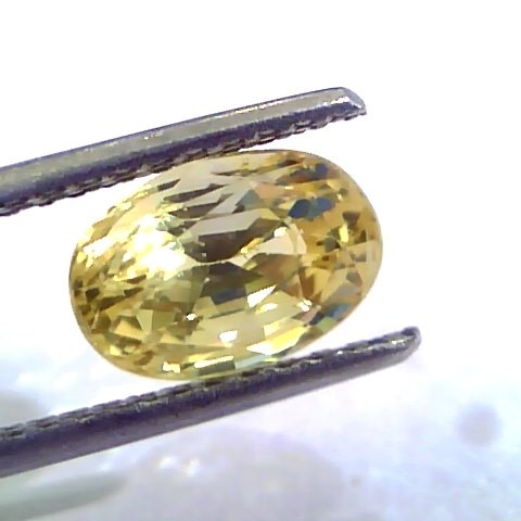 3.22 Ct Unheated Untreated Natural Ceylon Yellow Sapphire/Pukhraj