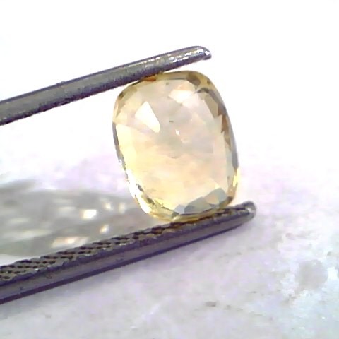 3.21 Ct Unheated Untreated Natural Ceylon Yellow Sapphire Stone