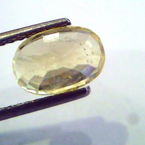 3.22 Ct Unheated Untreated Natural Ceylon Yellow Sapphire Pukhraj