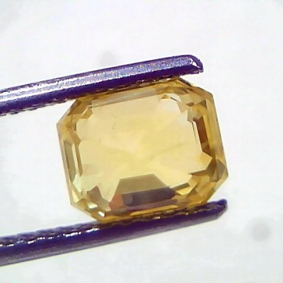 3.22 Ct IGI Certified Unheated Untreated Natural Ceylon Yellow Sapphire AAAAA